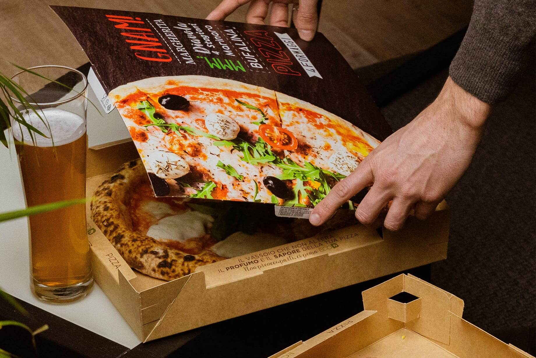 Biodegradierbarer Behalter Fur Pizza Ecodu